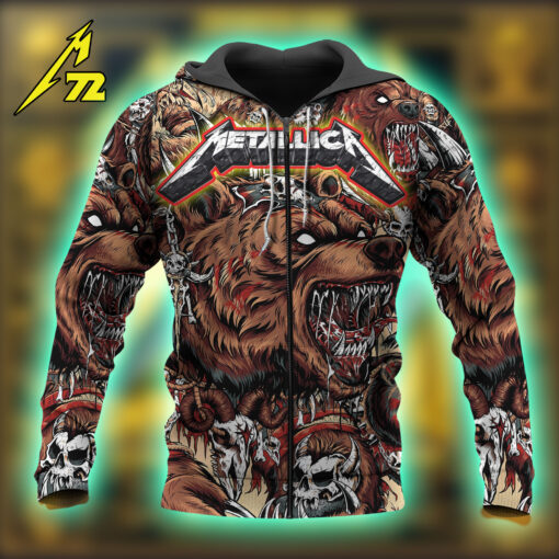 Metallica M72 2025 Denver AOP Zip Hoodie – Night 2 Limited Tour Art Empower Field June 29 1