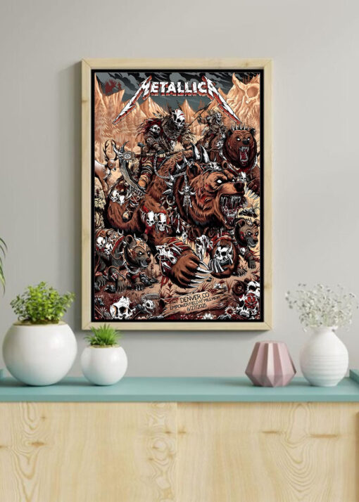 Metallica M72 2025 Denver Night 2 Poster Canvas June 29 Event Art Featuring Pantera Suicidal Tendencies 3