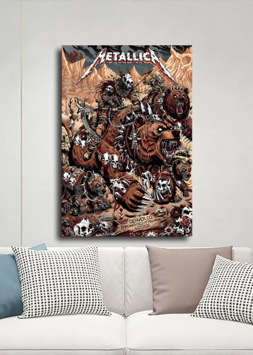 Metallica M72 2025 Denver Night 2 Poster Canvas June 29 Event Art Featuring Pantera Suicidal Tendencies 4