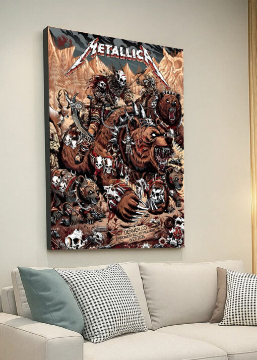 Metallica M72 2025 Denver Night 2 Poster Canvas June 29 Event Art Featuring Pantera Suicidal Tendencies 5