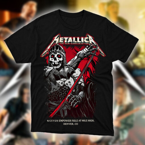 Metallica M72 World Tour Denver T-Shirt No Repeat Weekend June 27–29 2025 at Empower Field 4
