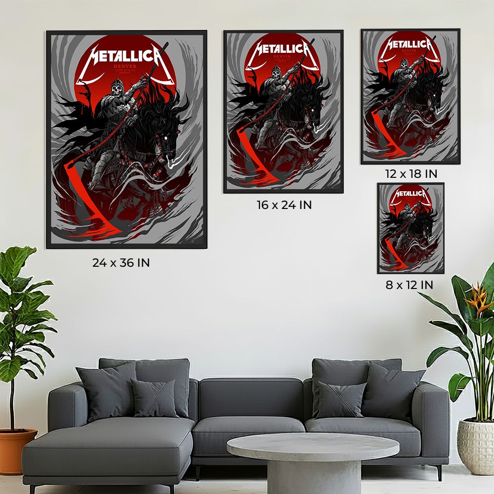 Metallica M72 Tour Denver Pop Up Shop Poster Artwork by Becky Cloonan 1