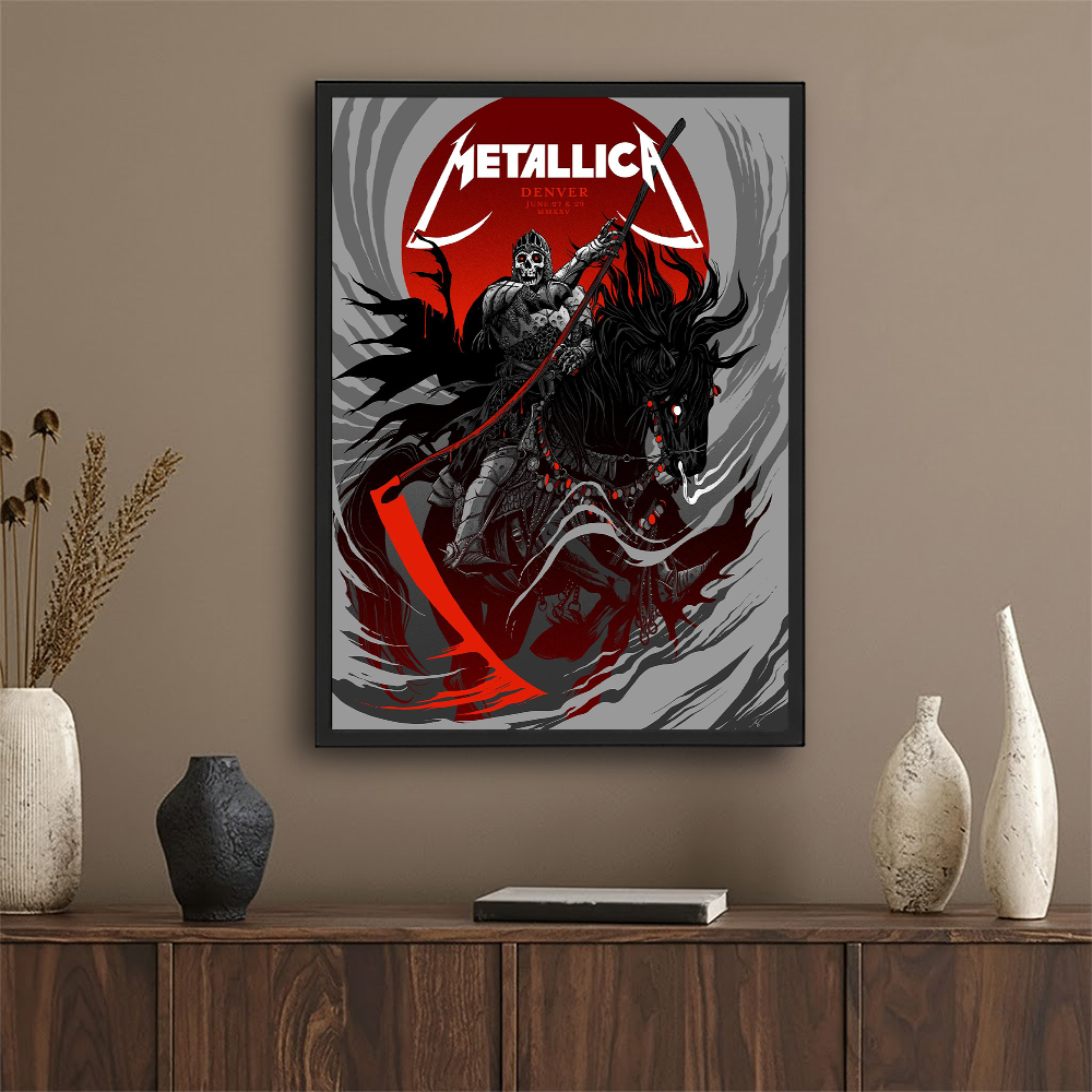 Metallica M72 Tour Denver Pop-Up Shop Poster – June 27 & 29, 2025 – Artwork by Becky Cloonan