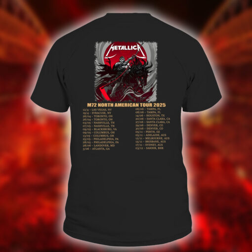 Metallica M72 World Tour Denver T Shirt No Repeat Weekend June 27–29 2025 at Empower Field 3