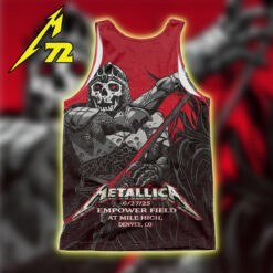 Metallica Pop-Up Shop Tank Top Denver 2025 M72 Tour Skull Flame Graphic Design -2