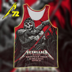 Metallica Pop-Up Shop Tank Top Denver 2025 M72 Tour Skull Flame Graphic Design -3