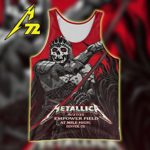 Metallica Pop-Up Shop Tank Top Denver 2025 M72 Tour Skull Flame Graphic Design -3