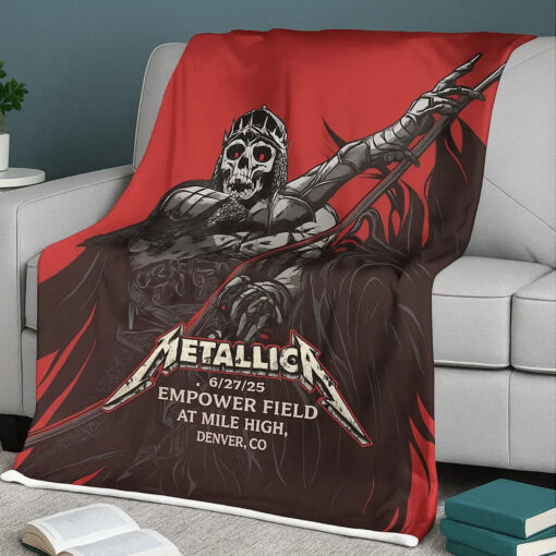 Official Metallica Denver June 27 2025 Tour Blanket Limited Edition Pop-Up Shop Exclusive 1