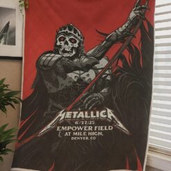 Official Metallica Denver June 27 2025 Tour Blanket Limited Edition Pop-Up Shop Exclusive 2