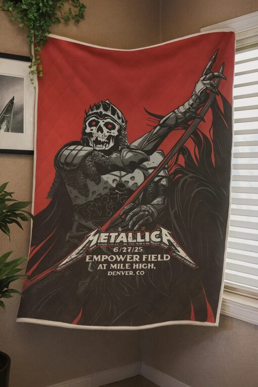 Official Metallica Denver June 27 2025 Tour Blanket Limited Edition Pop-Up Shop Exclusive 2