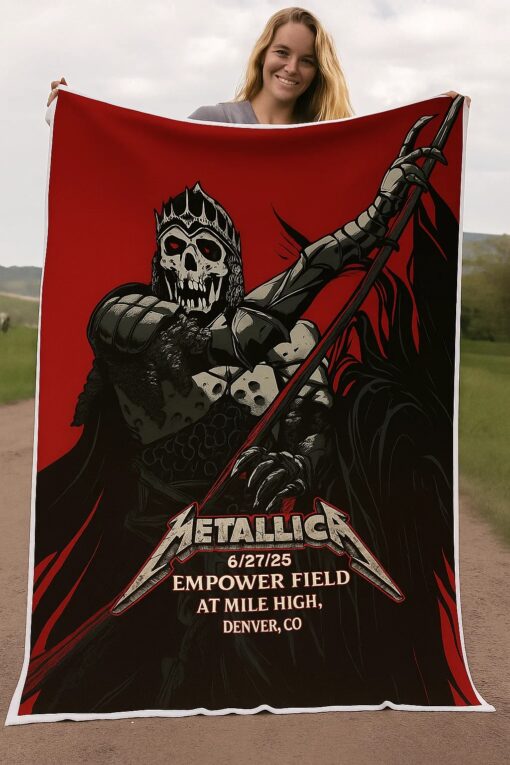 Official Metallica Denver June 27 2025 Tour Blanket Limited Edition Pop-Up Shop Exclusive 3