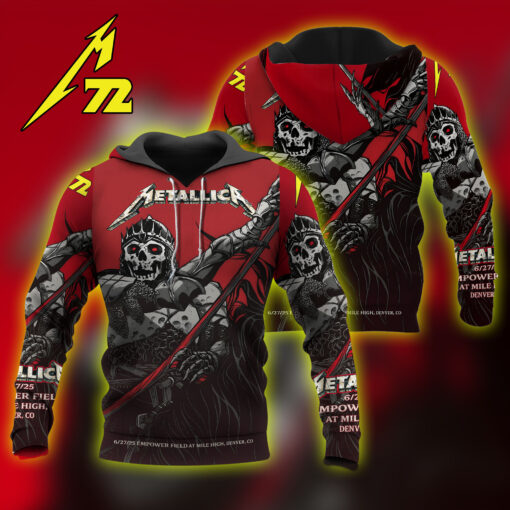 Vintage Metallica Empower Field Hoodie June 27 to 29 2025 Denver Pop-Up Exclusive Tour Merch 2
