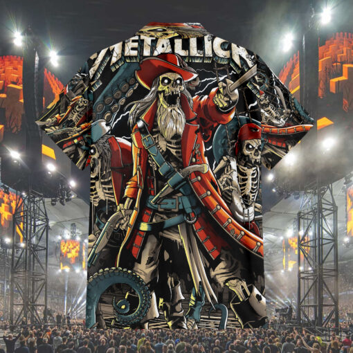 Metallica 2025 Tampa Hawaiian Shirt Tropical All Over Print M72 Tour Live at Raymond James Stadium 2