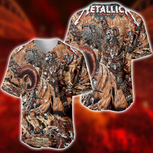 Metallica Baseball Jersey – M72 Tour Skull Edition – Denver June 29 2025 – Official Show Merch 1