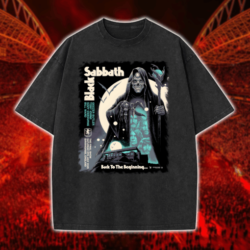 Metallica Concert Tour M72 World Tour July 5 2025 Birmingham England Villa Park Back To The Beginning Artwork Washed T Shirt 1