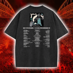 Metallica Concert Tour M72 World Tour July 5 2025 Birmingham England Villa Park Back To The Beginning Artwork Washed T Shirt 2