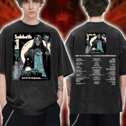 Metallica Concert Tour M72 World Tour July 5 2025 Birmingham England Villa Park Back To The Beginning Artwork Washed T Shirt 3