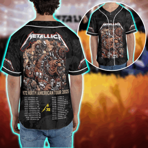 Metallica Denver 2025 Baseball Jersey M72 Tour Merch June 27 Empower Field 1