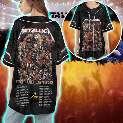 Metallica Denver 2025 Baseball Jersey M72 Tour Merch June 27 Empower Field 2