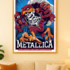 Metallica M72 2025 Poster – Skeleton Mascot HokieBird Canvas – May 7 Blacksburg at Lane Stadium – Pantera & Suicidal Tendencies 4