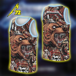 Metallica M72 AOP Basketball Jersey – Skull Warriors & Warbears Art 1