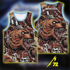Metallica M72 AOP Basketball Jersey – Skull Warriors & Warbears Art 2