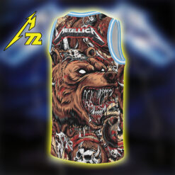 Metallica M72 AOP Basketball Jersey – Skull Warriors & Warbears Art 3