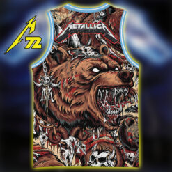 Metallica M72 AOP Basketball Jersey – Skull Warriors & Warbears Art 4