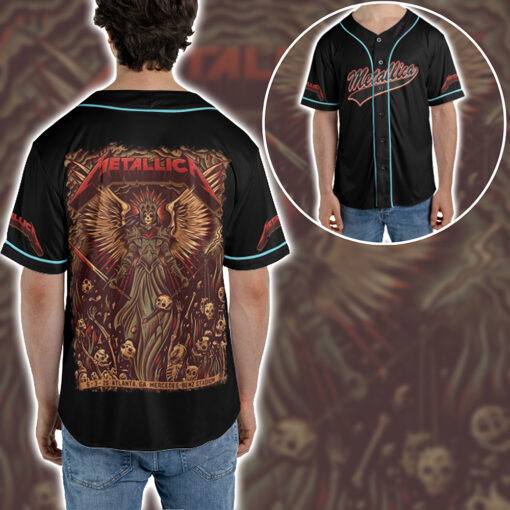 Metallica M72 Atlanta Baseball Jersey Limited Tour Edition June 3 2025 Mercedes‑Benz Stadium 1