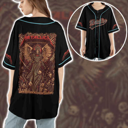 Metallica M72 Atlanta Baseball Jersey Limited Tour Edition June 3 2025 Mercedes‑Benz Stadium 5
