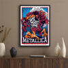 Metallica M72 Blacksburg 2025 Poster May 7 2025 Lane Stadium Virginia Skeleton Mascot HokieBird Artwork By Nate Dino
