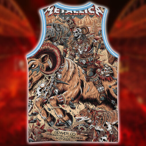 Metallica M72 Denver Baseball Jersey – June 29 Night 2 ft Pantera & Suicidal Tendencies 2