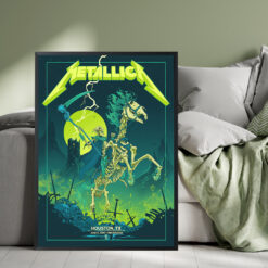 Metallica M72 Houston 2025 Poster June 14 2025 NRG Stadium Houston Texas Artwork by Vance Kelly