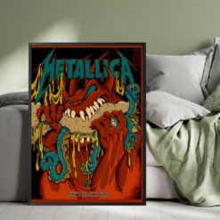 Metallica M72 Tour Philadelphia Night 2 Poster – Lincoln Financial Field, Pennsylvania – May 25 2025 – “Philly Cheesesteak Demon” Artwork by Squindo
