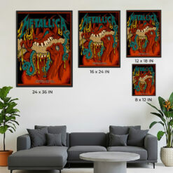Metallica M72 Tour Philadelphia Night 2 Poster – Lincoln Financial Field, Pennsylvania – May 25 2025 – “Philly Cheesesteak Demon” Artwork by Squindo