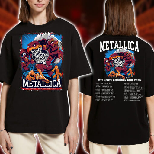 Metallica M72 Tour Unisex T Shirt Hokie Reaper Design Lane Stadium Blacksburg VA May 7 2025 2
