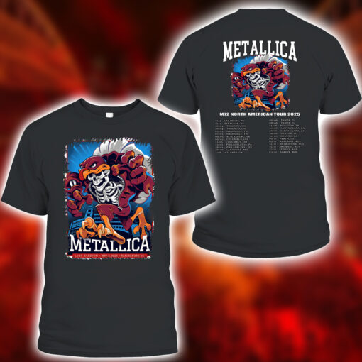 Metallica M72 Tour Unisex T Shirt – Hokie Reaper Design – Lane Stadium Blacksburg VA – May 7 2025 – Official Merch 3