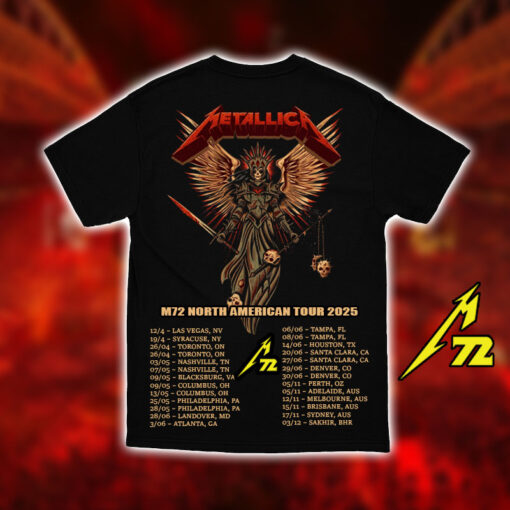 Metallica M72 Unisex T shirt Atlanta June 3 2025 ft Pantera & Suicidal Tendencies (Official Tour Tee) 1