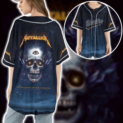 Metallica M72 World Tour Baseball Jersey Charlotte Concert Edition May 31 2025 5