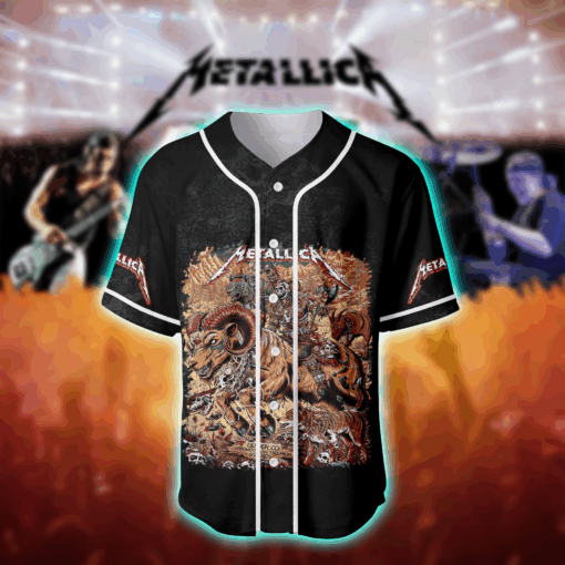 Metallica M72 World Tour Baseball Jersey Denver June 29  2025 at Empower Field at Mile High 4