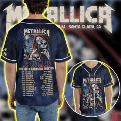 Metallica M72 World Tour Baseball Jersey Santa Clara June 22 2025 Levi’s Stadium Concert Merch 1