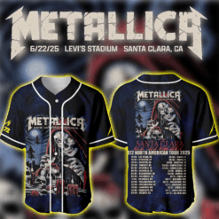 Metallica M72 World Tour Baseball Jersey Santa Clara June 22 2025 Levi’s Stadium Concert Merch 5