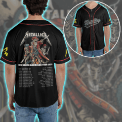 Metallica M72 World Tour Baseball Jersey Tampa Night 1 Exclusive June 6 2025 at Raymond James Stadium 1
