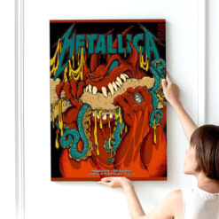 Metallica M72 World Tour Philadelphia Poster Canvas Wall Art Philly Cheesesteak Demon May 25 2025 at Lincoln Financial Field 1