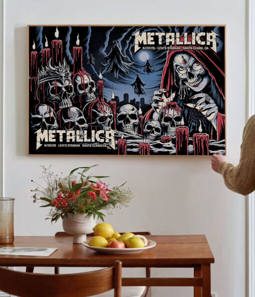Metallica M72 World Tour Santa Clara TwoDay Show Bundle Poster Canvas Night 1 Night 2 June 20 22 2025 at Levi’s Stadium
