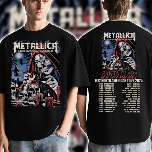 Metallica M72 World Tour T Shirt Santa Clara June 22 2025 Pop Up Shop Exclusive Levis Stadium Concert Merch