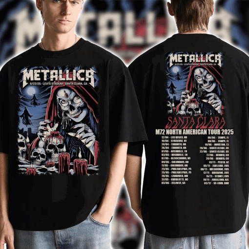 Metallica M72 World Tour T Shirt Santa Clara June 22 2025 Pop Up Shop Exclusive Levi’s Stadium Concert Merch