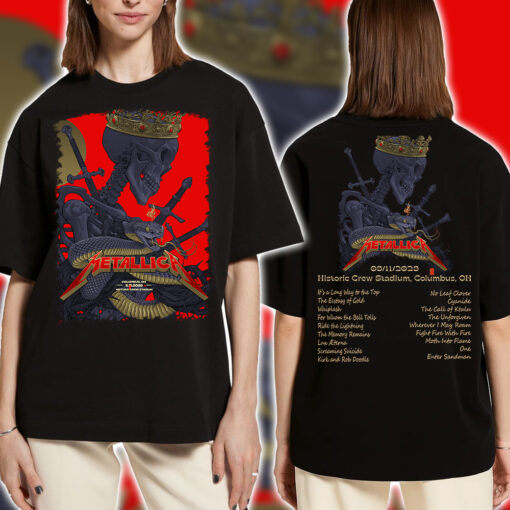 Metallica M72 World Tour Unisex T Shirt No Repeat Weekend Columbus May 11 2025 at Sonic Temple 2