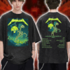 Metallica M72 World Tour Vintage Washed T‑Shirt Tour Exclusive Merch Skull Flame Graphic Retro Style Houston June 14 2025 at NRG Stadium
