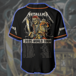 Metallica Pirate Skeleton Tampa 2025 Baseball Jersey M72 World Tour Night 2 Exclusive June 8 4